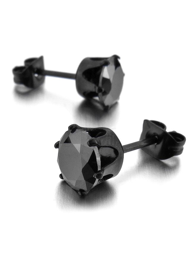 Cubic Zirconia Studded Stud Earrings - Image 2