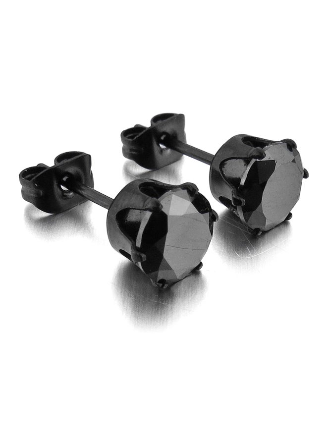 Cubic Zirconia Studded Stud Earrings - Image 3