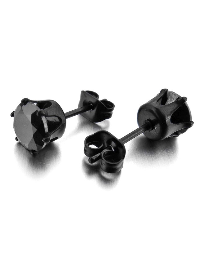 Cubic Zirconia Studded Stud Earrings - Image 4