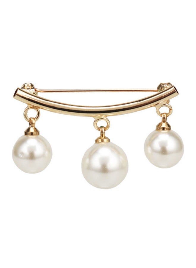 Generic - Pearl Dangle Brooch Pin - Image 1