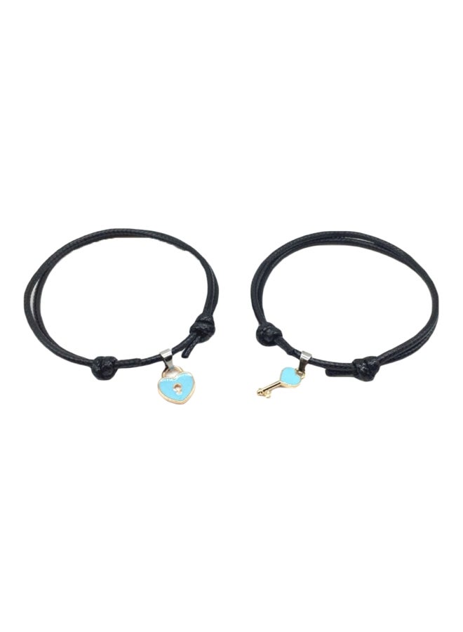 Heart Charm Couple Bracelet