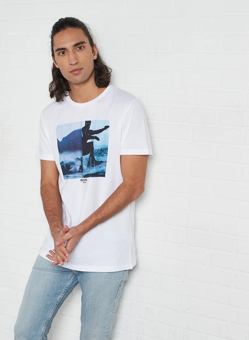 DEDICATED Graphic Printed Short Sleeve T-Shirt White