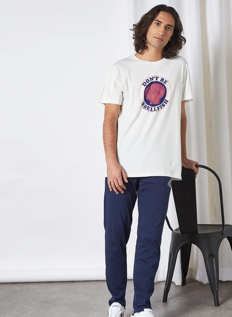 DEDICATED T-shirt Stockholm Shellfish White