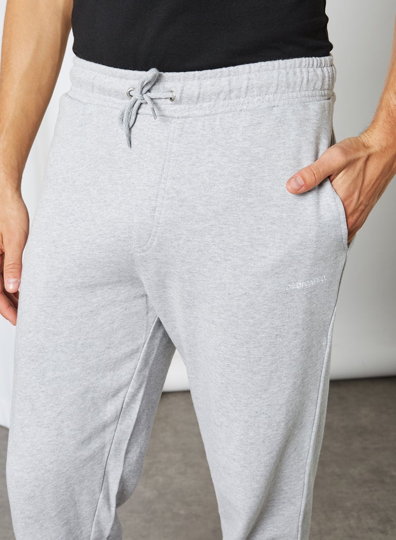 DEDICATED - Joggers Lund Dedicated Logo Grey Melange Grey Melange - Image 1