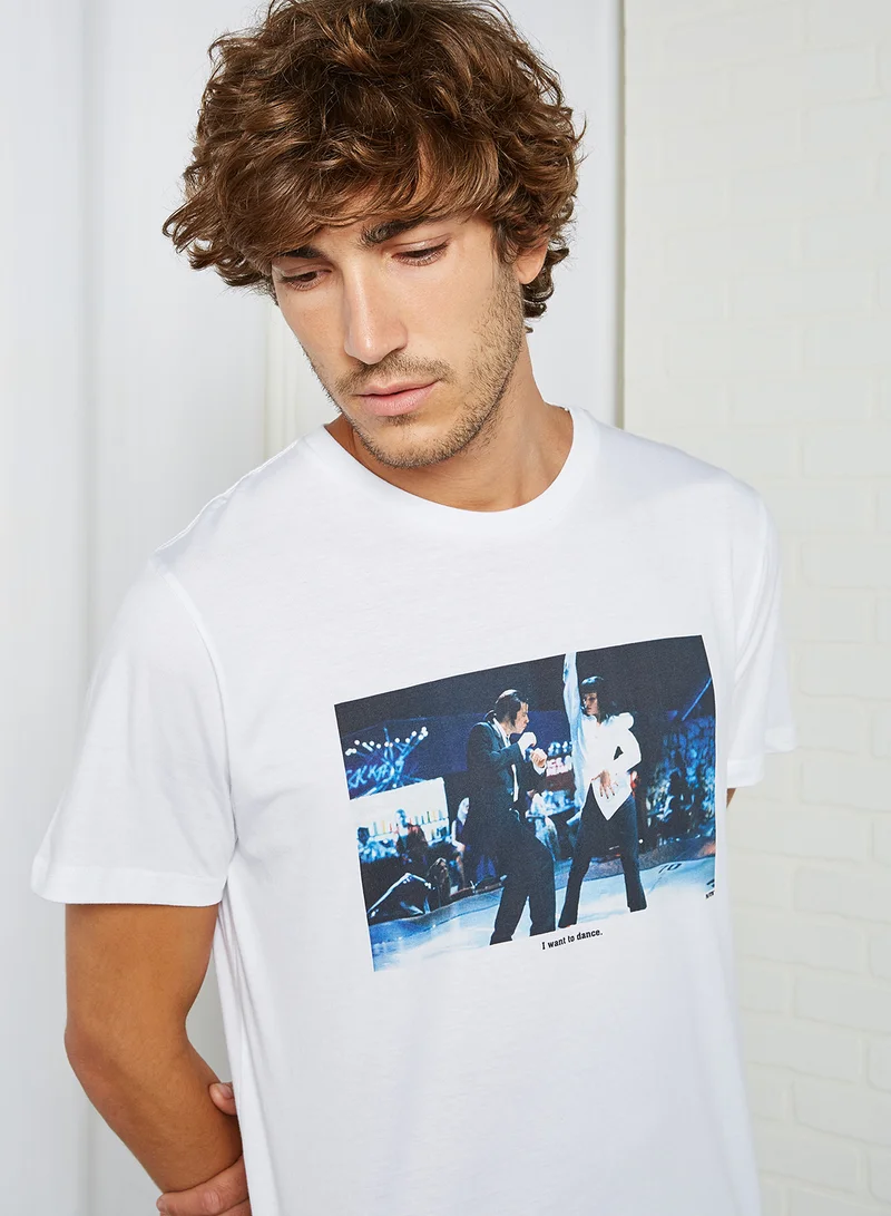 DEDICATED T-shirt Stockholm I Want To Dance White