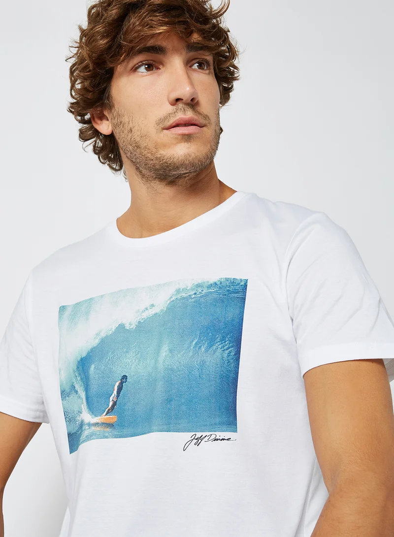 DEDICATED T-shirt Stockholm Lopez White