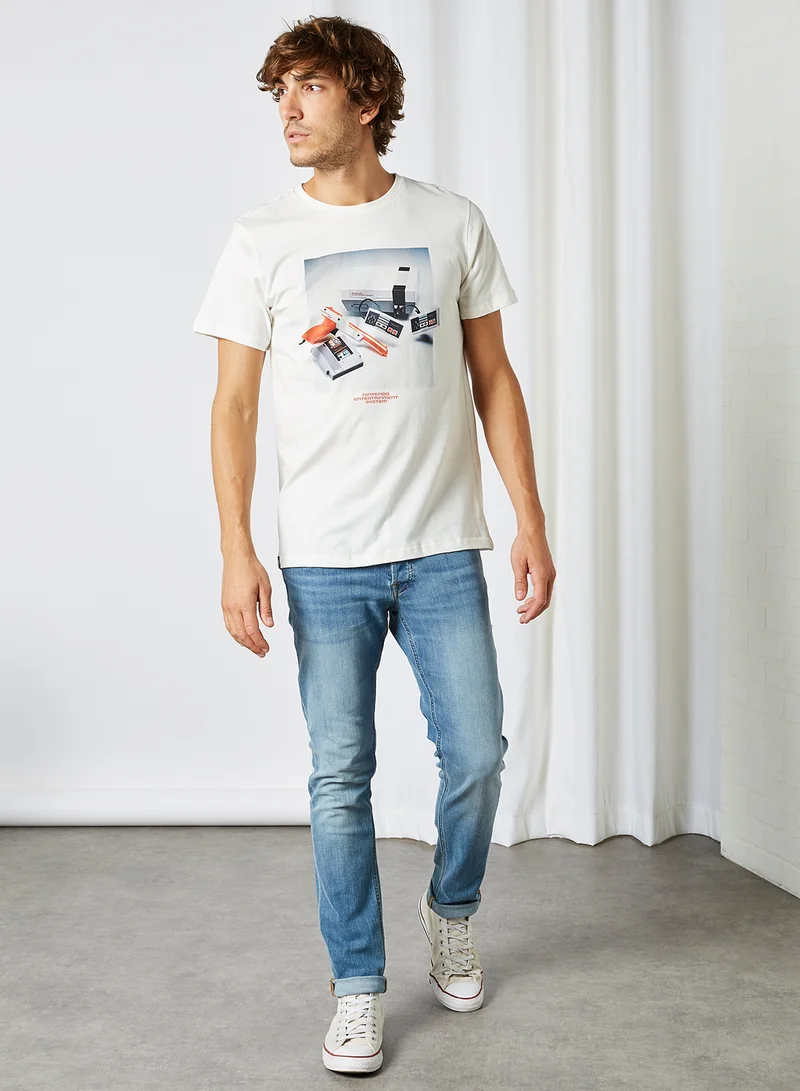 DEDICATED T-shirt Stockholm NES Consol Off-White