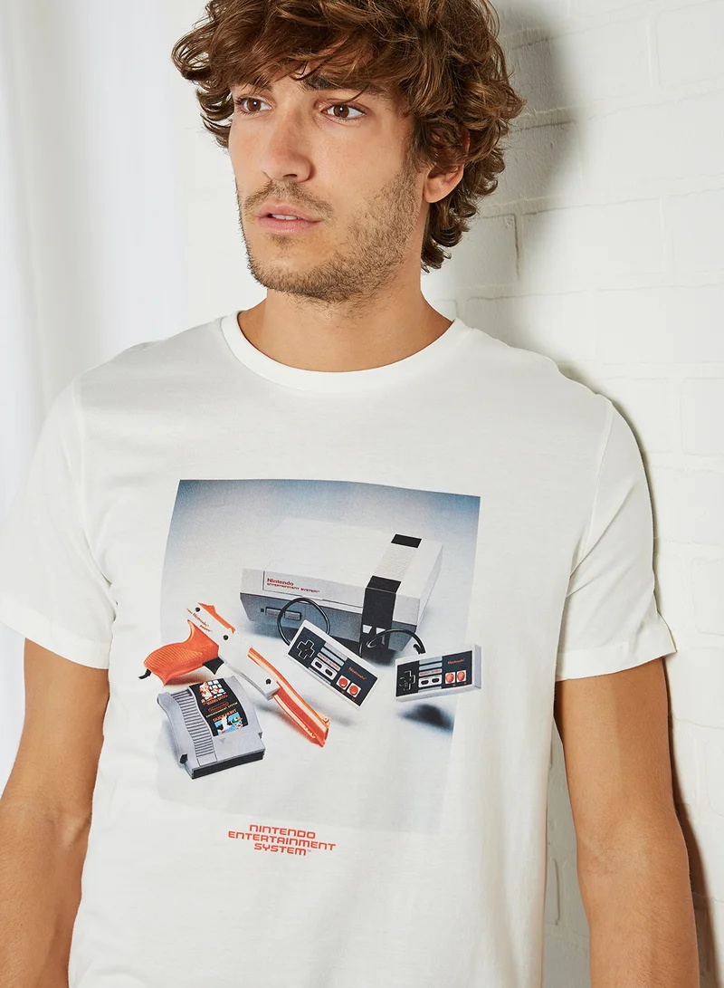 DEDICATED T-shirt Stockholm NES Consol Off-White