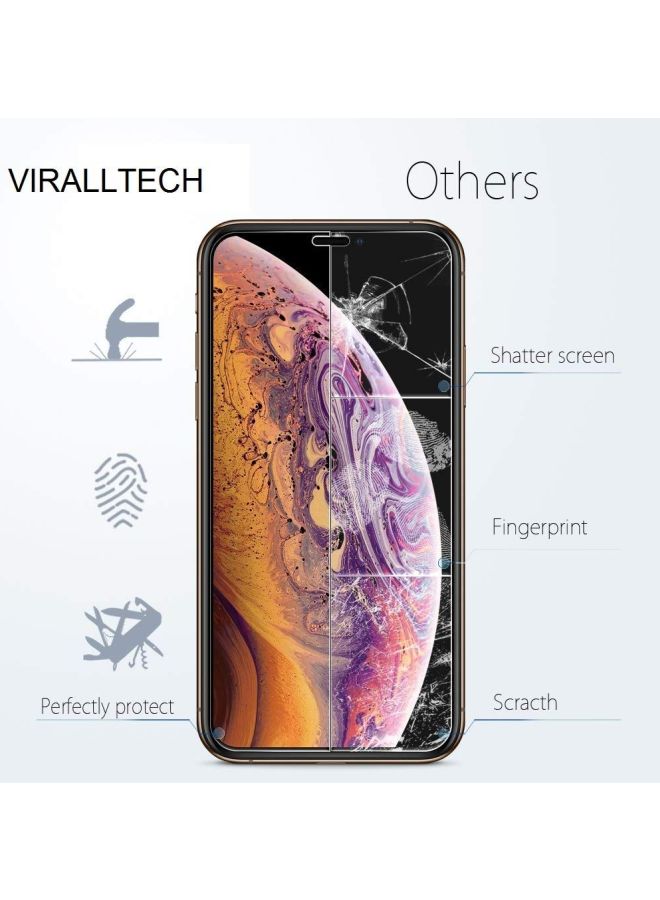 كينج ستور واقٍ للشاشة من الزجاج المقوى لهاتف أبل آيفون XS ماكس شفاف/ أسود - Image 4