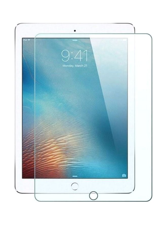 كينج ستور لاصقة حماية للشاشة من الزجاج المقوى لجهاز أبل آي باد 9.7 بوصة لعام 2017 شفاف