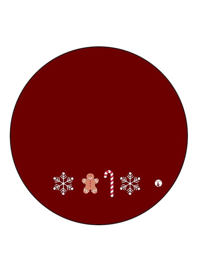 BP Printed Round Mousepad Red