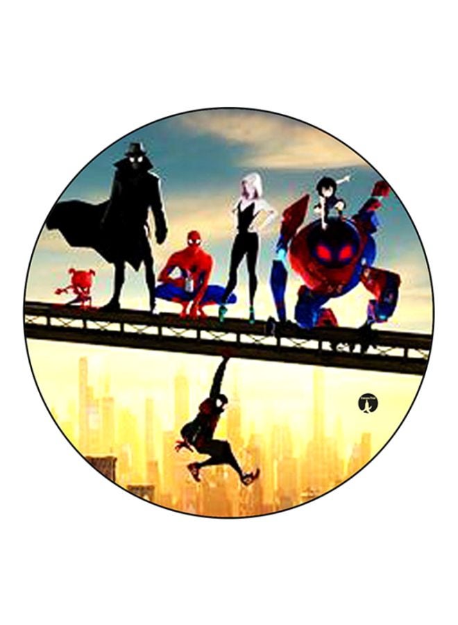 بي بي لوحة ماوس دائرية مُزينة بطبعة أصفر/أحمر/أزرق