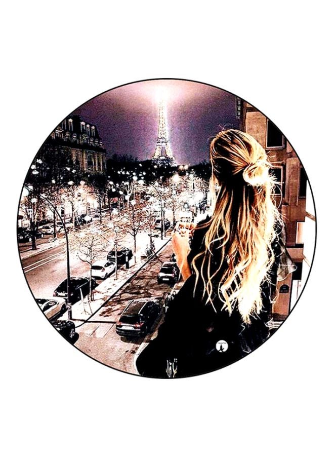 لوحة ماوس دائرية مُزينة بطبعة متعدد الألوان