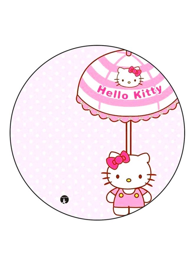 BP Hello Kitty Printed Round Mousepad Pink/White