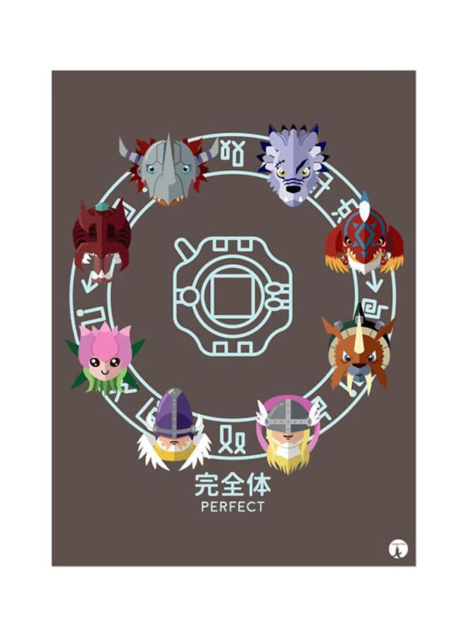 BP The Anime Digimon Mouse Pad Grey/Blue/Browm