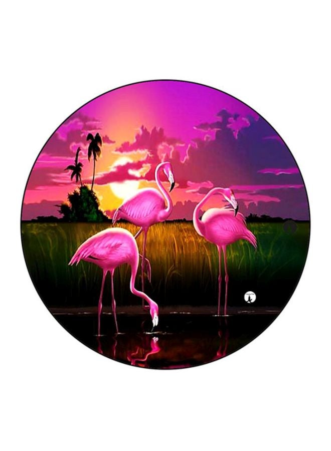 BP Flamingo Printed Round Mouse Pad Multicolour