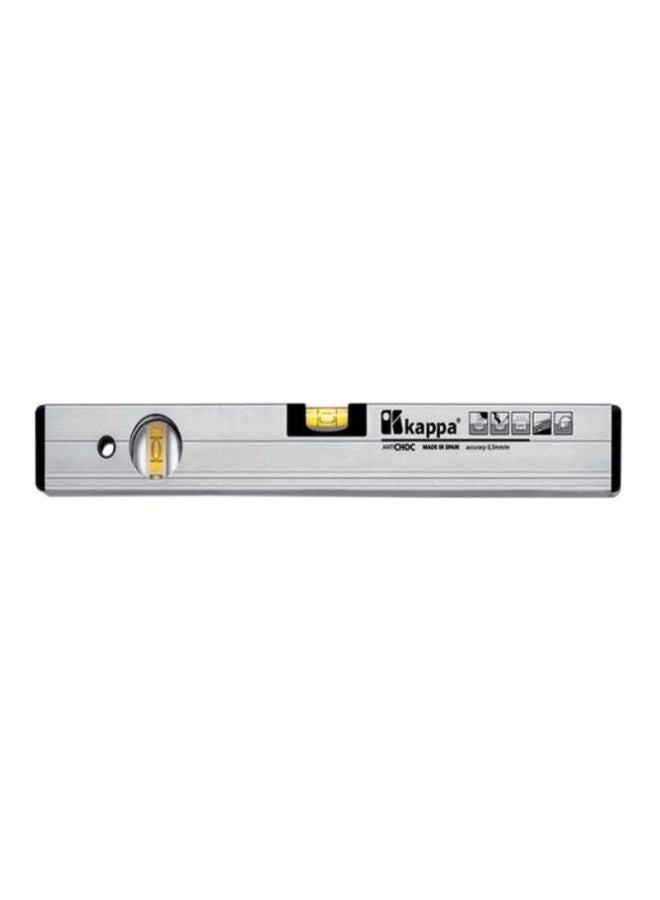 Kappa Magnetic Carpenter's Spirit Level Silver/Yellow/Black 180x10x5cm 