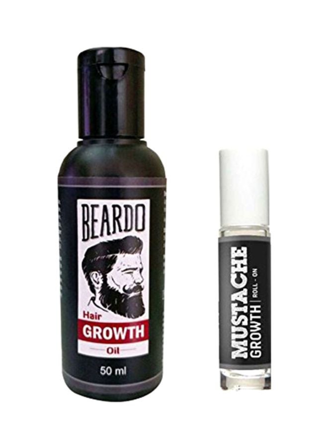 BEARDO Hair Growth Oil With Mustache Growth Roll-On Multicolour 50ml - Image 1