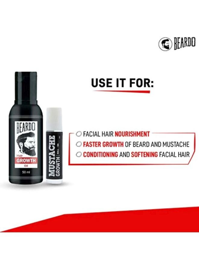 BEARDO Hair Growth Oil With Mustache Growth Roll-On Multicolour 50ml - Image 2