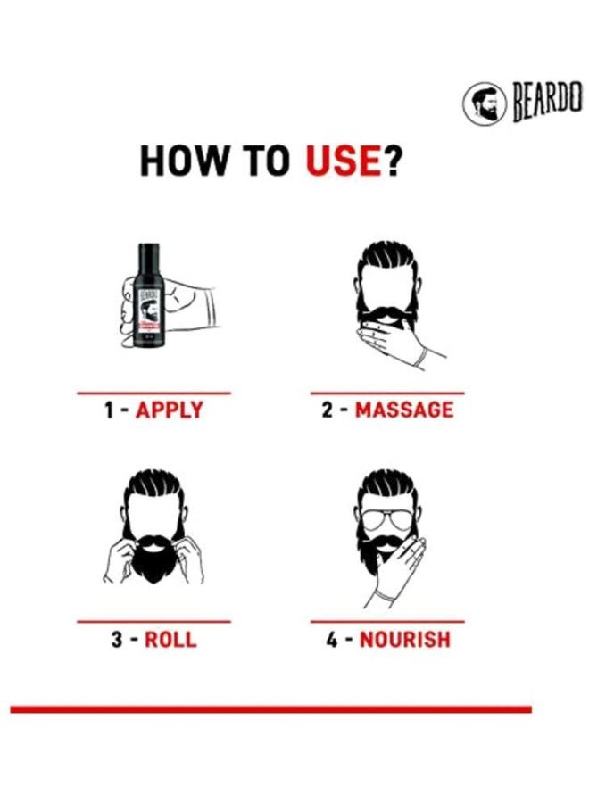 BEARDO Hair Growth Oil With Mustache Growth Roll-On Multicolour 50ml - Image 3