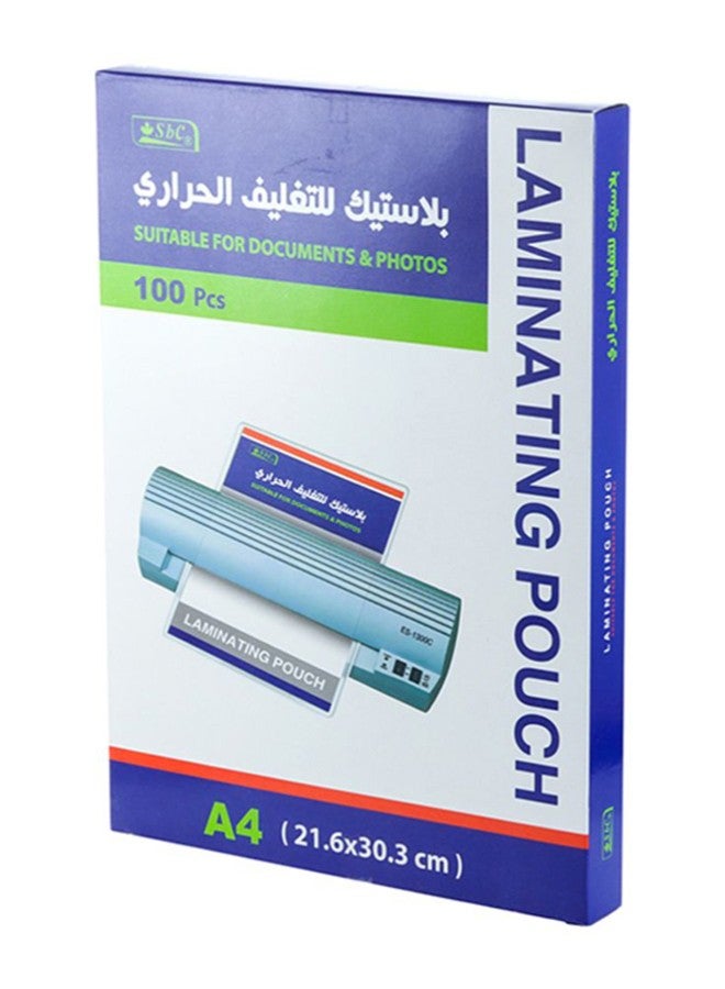 SBC - A4 Size Laminating Pouches, Pack Of 100 Clear - Image 1