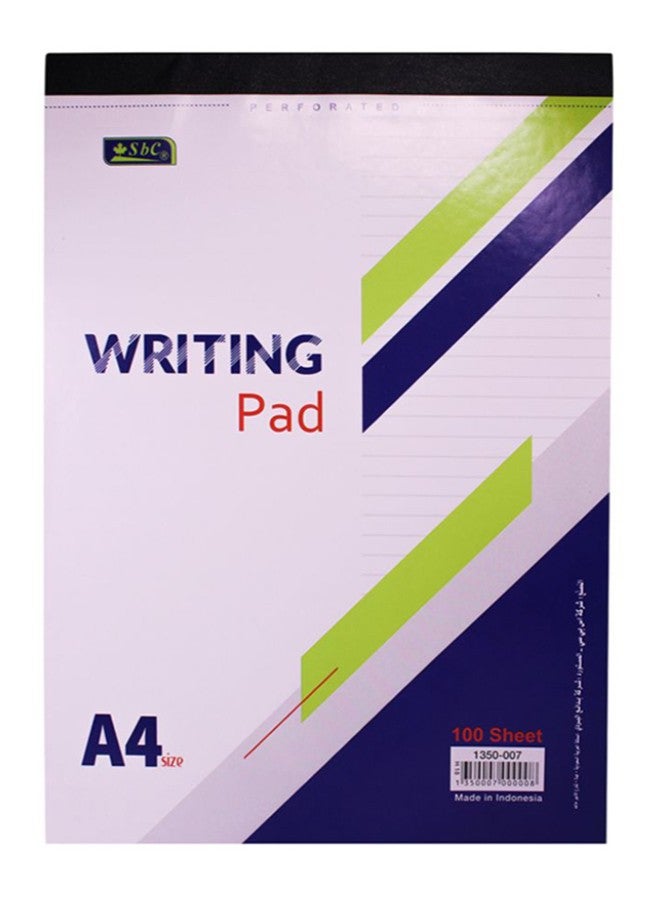 A4 Writing Pad White/Green/Blue - v1605703570/N20152729A_1