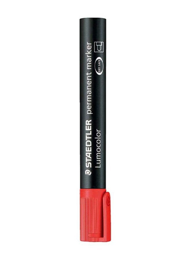 Lumocolor Permanent Marker Set, Pack Of 10 Red/Black