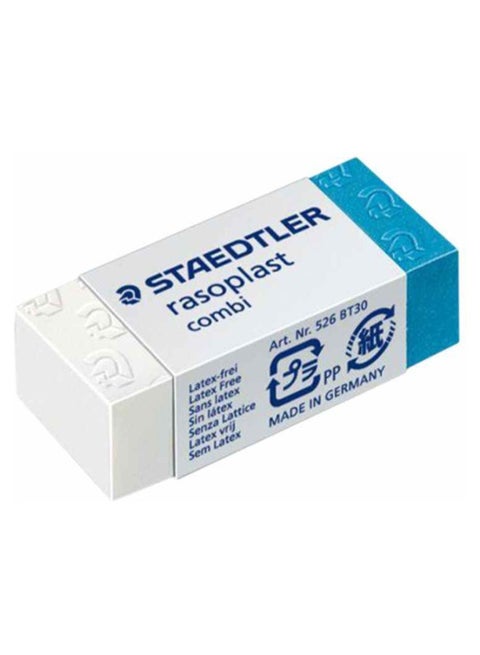 Rasoplast Combi Eraser Set, Pack Of 30 White/Blue