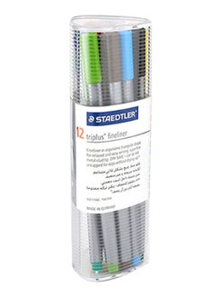 Triplus Fineliner Tip Pen Set, Pack Of 12 Multicolour
