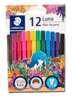 STAEDTLER Fiber Tip Pen Set, Pack Of 12 Multicolour 