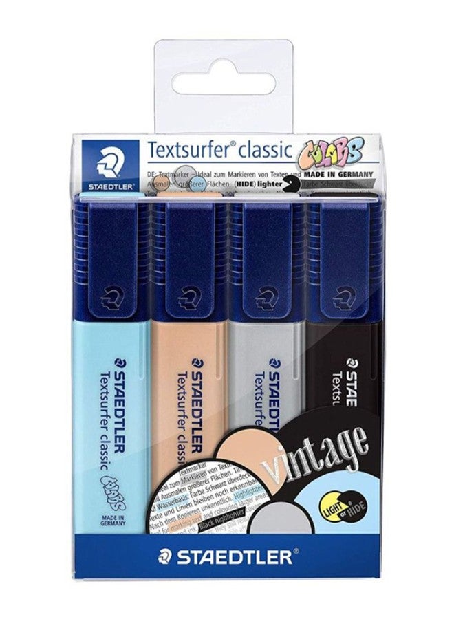 STAEDTLER Vintage Textliner Highlighter Set, Pack Of 4 Multicolour