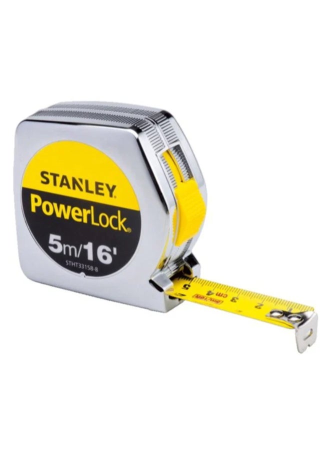 Stanley Powerlock Tape Ruler Silver/Yellow/Black - Image 2