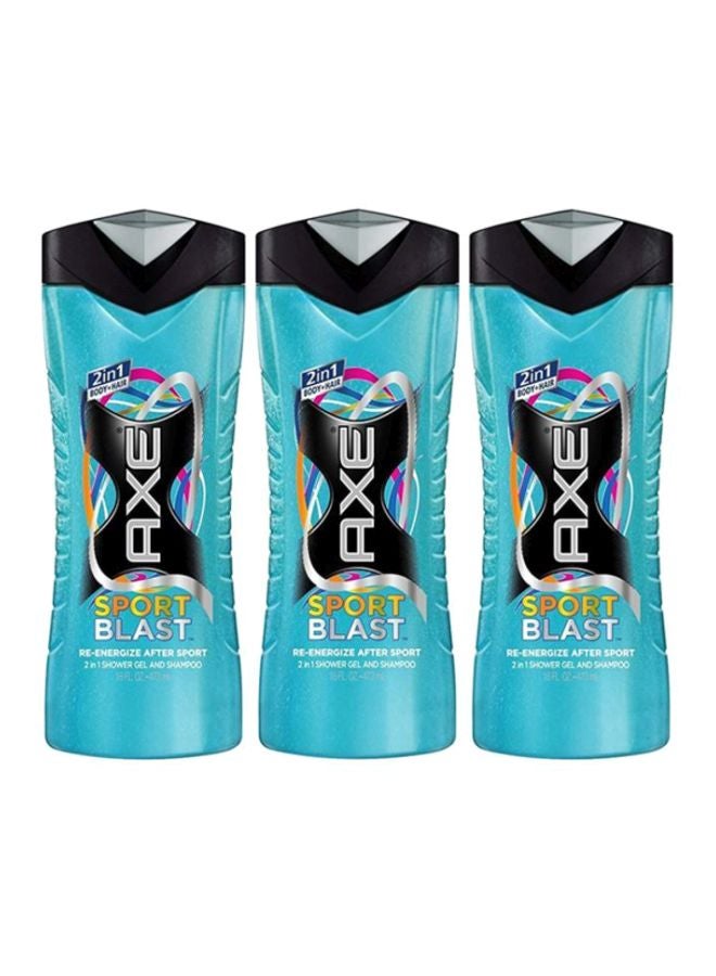 أكس مجموعة جل استحمام وشامبو 2 في 1 من 3 قطع 473ملليلتر - Image 1