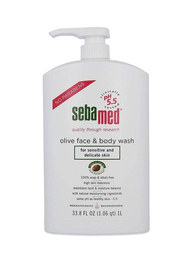 Sebamed Olive Face And Body Wash White/Red/Green 1Liters - Image 1