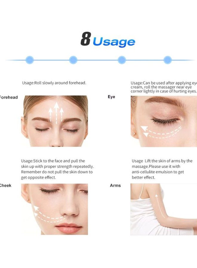 كي ام جهاز تدليك الوجه الدوّار بتقنية ثلاثية الأبعاد فضي - Image 4