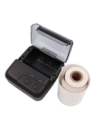 Mini Portable Thermal Wireless Receipt Printer USB BT Connection Support ESC/POS Command Compatible With Windows Android iOS For Supermarket Store Restaurant Black - view 3