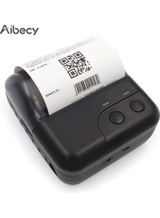 Mini Portable Thermal Wireless Receipt Printer USB BT Connection Support ESC/POS Command Compatible With Windows Android iOS For Supermarket Store Restaurant Black - view 5