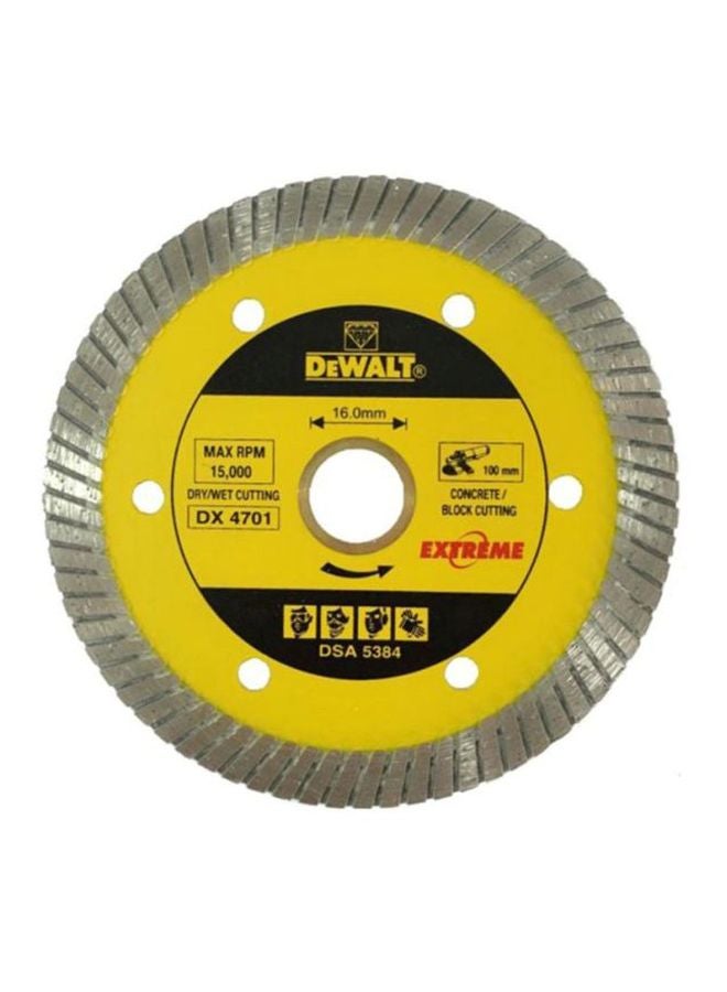 ديوالت شفرة ماسية للقطع بتصميم متين أزرق/أصفر/فضي