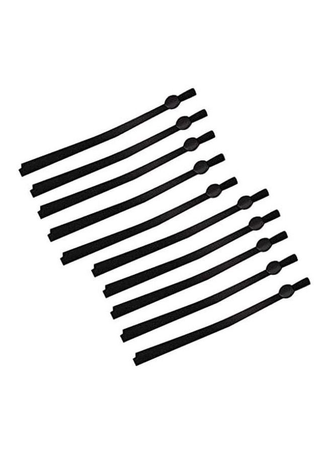 طقم أربطة مطاطية محبوكة مكون من 100 قطعة أسود 10x0.6سم  - Image 2
