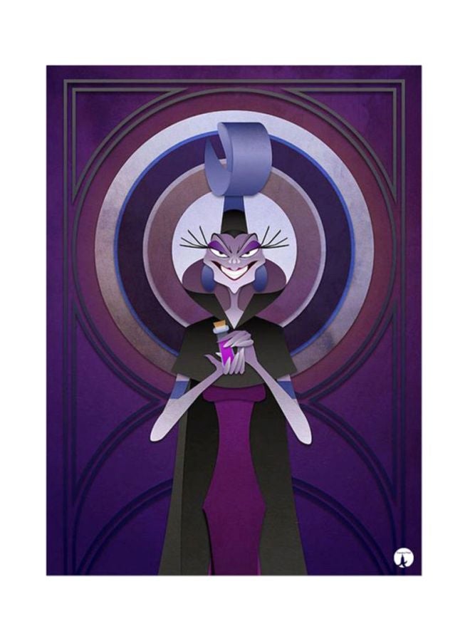 BP Disney Character Printed Mousepad Purple/Blue/Black