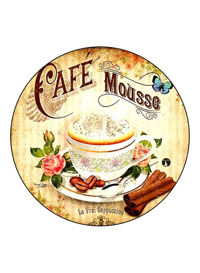 BP Cafe Mousse Printed Round Mousepad Multicolour