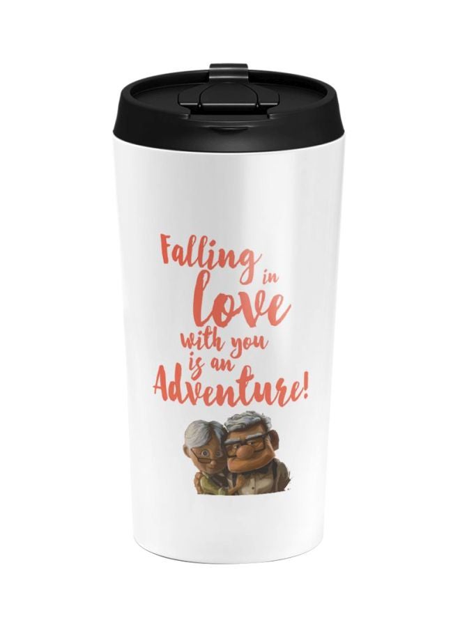 LOUD UNIVERSE Stainless Steel Travel Tumbler White/Orange/Brown  - Image 1