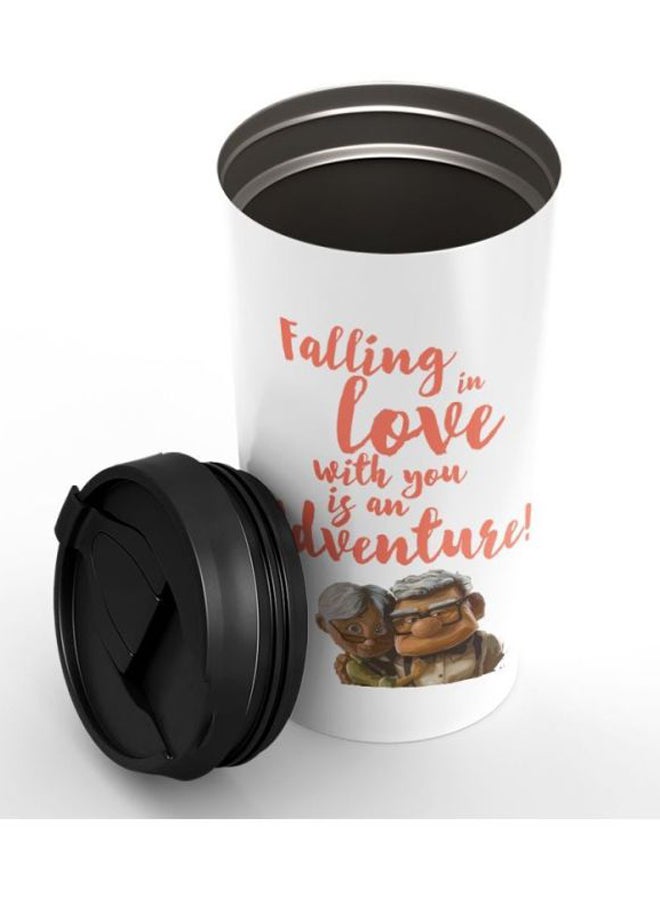 LOUD UNIVERSE Stainless Steel Travel Tumbler White/Orange/Brown  - Image 2
