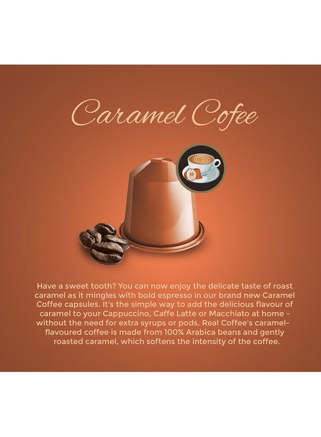 Real Coffee - Nespresso Compatible Dark Hot Chocolate, Caramel, Vanilla Mixed Coffee 30 Capsules 50grams Pack of 3 - Image 1