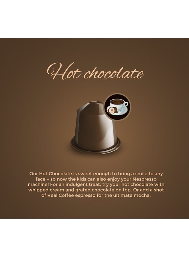 Real Coffee - Nespresso Compatible Dark Hot Chocolate, Caramel, Vanilla Mixed Coffee 30 Capsules 50grams Pack of 3 - Image 1