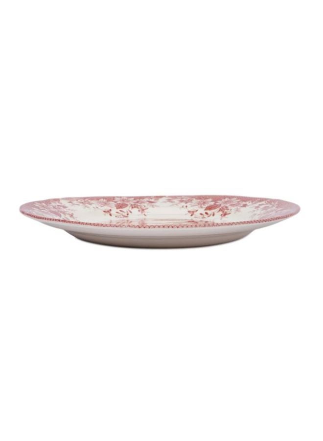 Claytan Seramic Printed Dinner Plate Pink/White 26cm  - Image 2