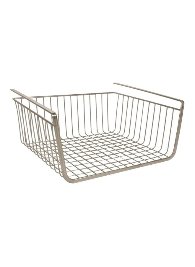 InterDesign Kitchen Pantry Under Shelf Organizer Silver 10x12.5x5.7inch  - Image 1