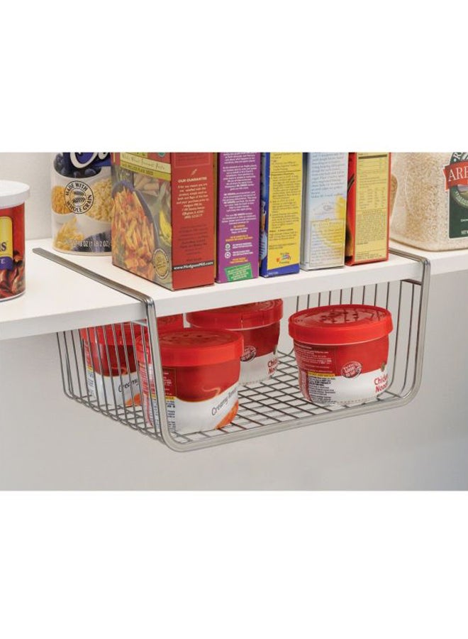 InterDesign Kitchen Pantry Under Shelf Organizer Silver 10x12.5x5.7inch  - Image 3