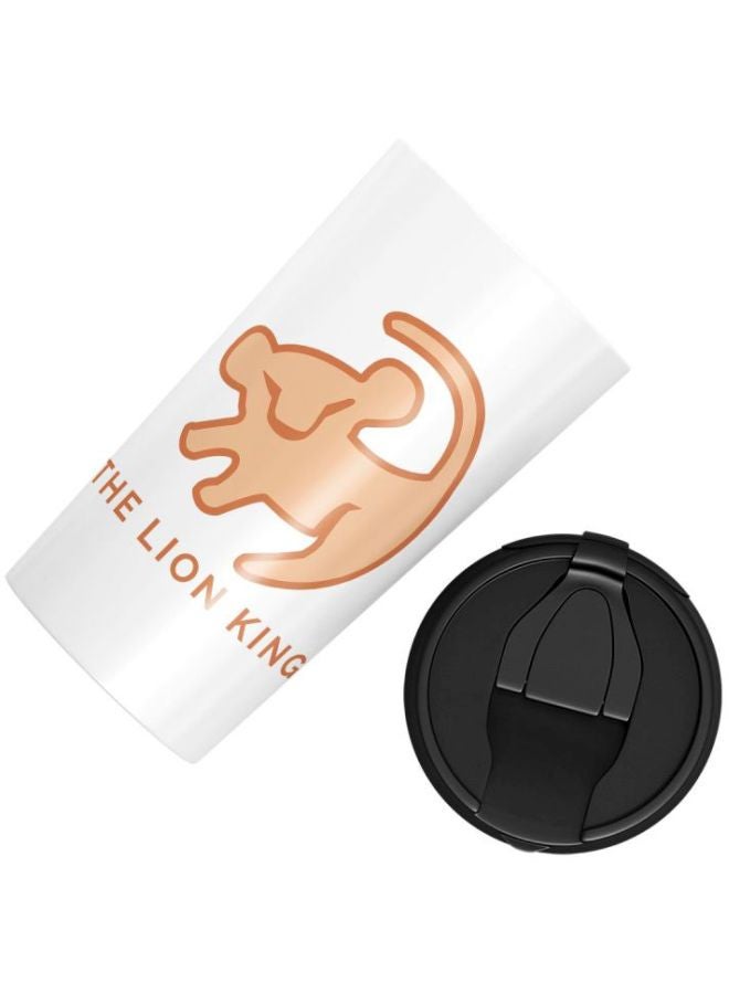 LOUD UNIVERSE The Lion King Classic Printed Travel Tumbler With Acrylic Lid White/Brown/Black  - Image 3