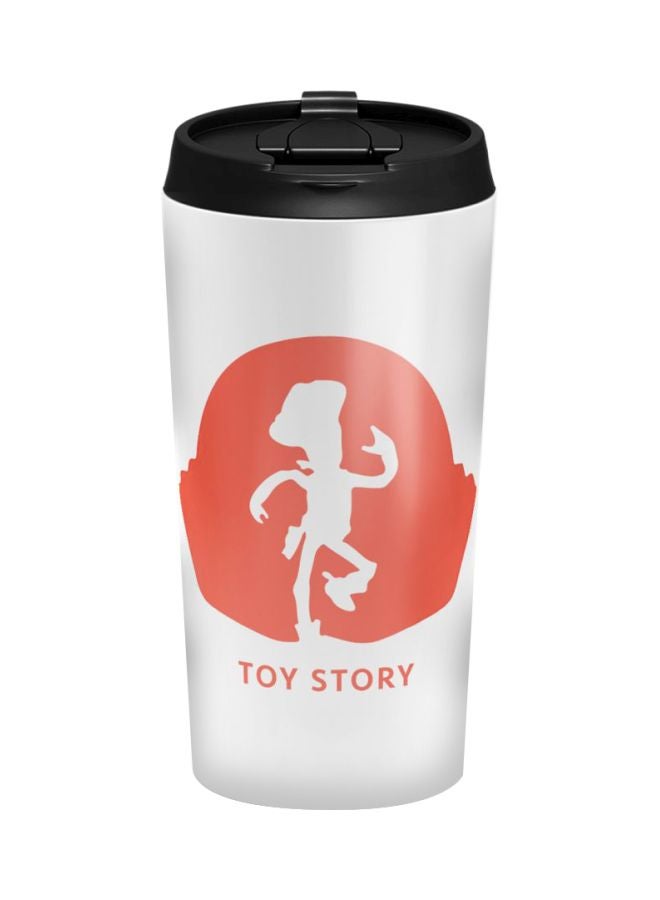 LOUD UNIVERSE Woody Toy Story Printed Stainless Steel Travel Tumbler With Lid White/Pink/Black  - Image 1